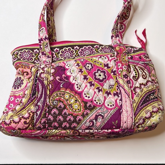 Vera Bradley USA  Pink Purple Florals Med shoulder bag - Picture 3 of 7
